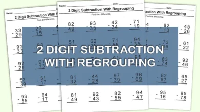 2 Digit Subtraction With Regrouping