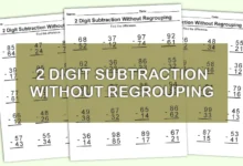 2 digit subtraction without regrouping