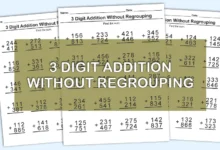 3 Digit Addition Without Regrouping